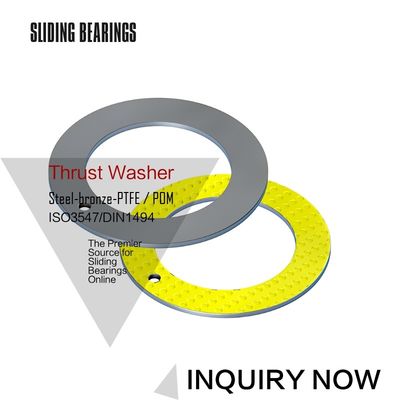 Dobra cena. Płaska brązowa uszczelka podkładki Gleitlager Kompozyt stalowy powlekany POM dla przemysłu ciężkiego w Internecie